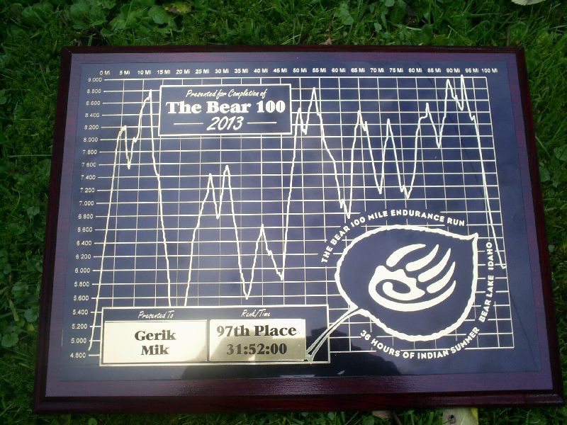 bear100 engraved plaque
